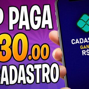 ðŸ˜±Ganhe R$30 no Cadastroâœ… APLICATIVO para GANHAR DINHEIRO via PIX | App Pagando no Cadastro 2023
