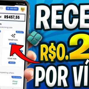 APP para GANHAR DINHEIRO ASSISTINDO VIDEOS 👉R$0.25 por Cada Video🤑 App para Ganhar Dinheiro no Pix
