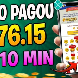 JOGO PAGANDO via PIX na HORAâœ… Recebi R$76.15 em 10 MinutosðŸ˜± App para Ganhar Dinheiro no Pix