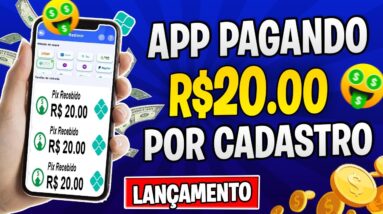 APP PAGANDO por CADASTRO 2023 ➡Baixe Hoje e Saque Logo R$20💸 App para Ganhar Dinheiro via Pix