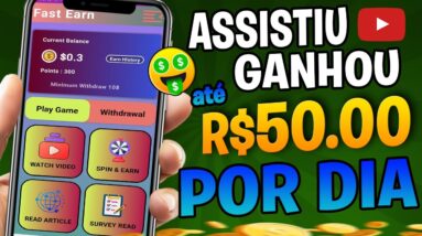 APP para GANHAR DINHEIRO ASSISTINDO VIDEOS 💰Ganhe R$50 por Dia🤑 App que Paga via Pix✅